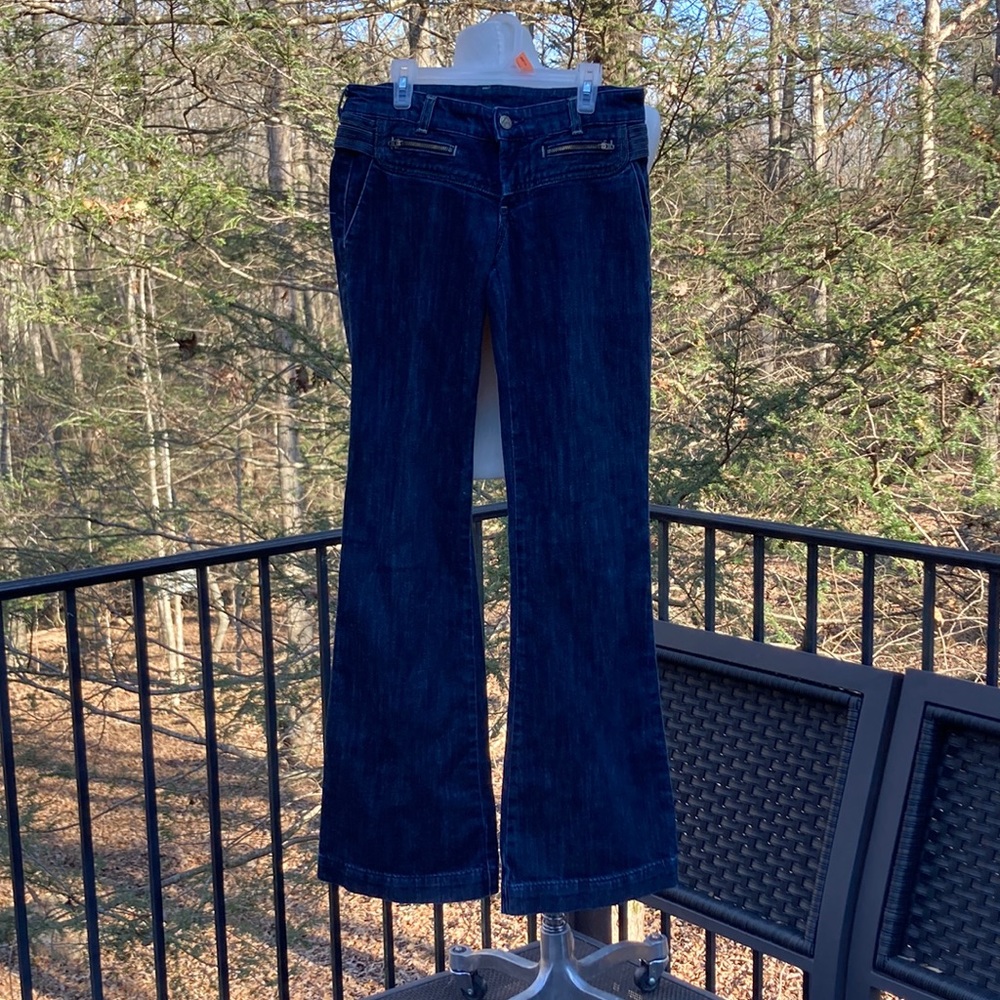 Citizens of Humanity dark wash bell bottoms jeans zippered front sz. 28